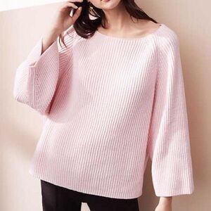 Lou & Grey for LOFT Pink Knit Oversized Sweater